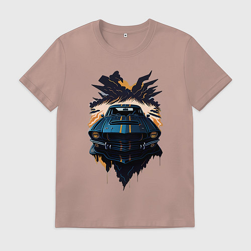 Мужская футболка Мустанг / Пыльно-розовый – фото 1