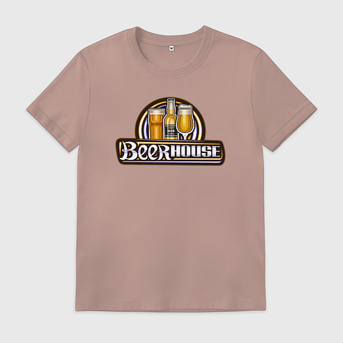 Мужская футболка Пивной дом / Пыльно-розовый – фото 1