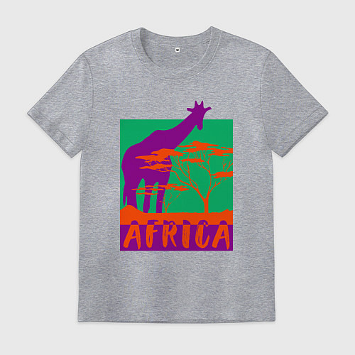 Мужская футболка В Африке / Меланж – фото 1