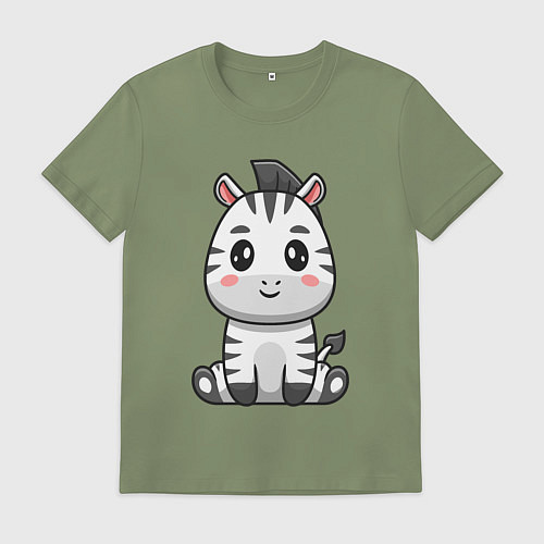 Мужская футболка Весёлая зебра / Авокадо – фото 1