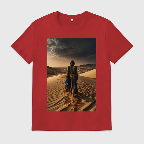 Мужская футболка В пустыне вечером / Красный – фото 1