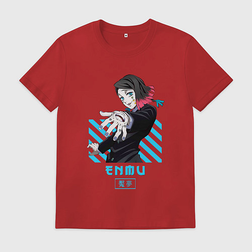 Мужская футболка Клинок рассекающий демонов Энму / Красный – фото 1