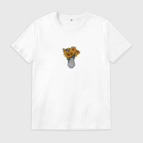Мужская футболка Букет подсолнухов / Белый – фото 1