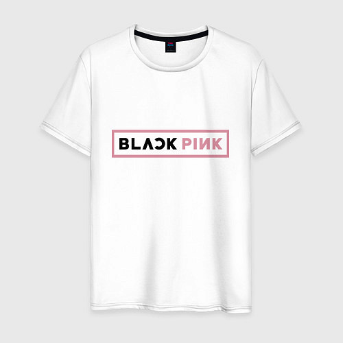 Мужская футболка Blackpink - emblem of group of South Korea / Белый – фото 1