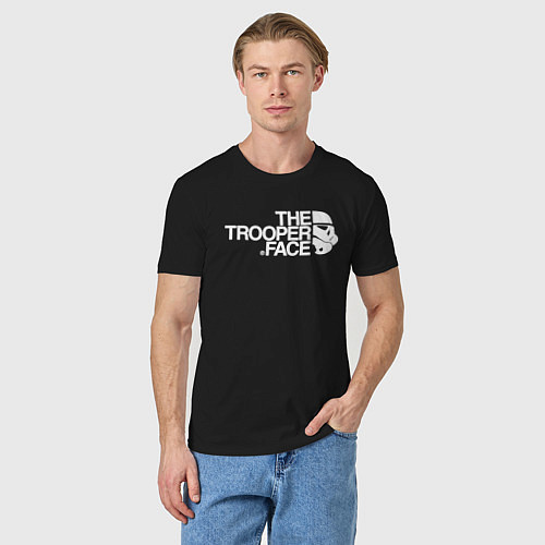 Мужская футболка The trooper face / Черный – фото 3