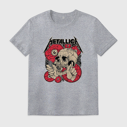 Мужская футболка Металлика дизайн / Меланж – фото 1