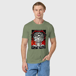 Футболка хлопковая мужская Metallica - Toronto playbill, цвет: авокадо — фото 2