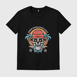 Мужская футболка Череп в панаме