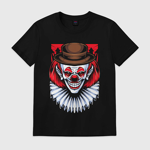 Мужская футболка Клоун в шляпе / Черный – фото 1