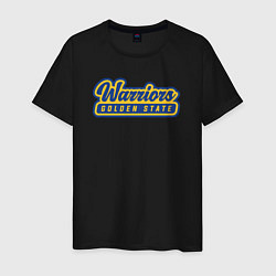 Футболка хлопковая мужская Warriors - Golden State, цвет: черный
