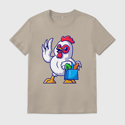 Мужская футболка Петушок с продуктами