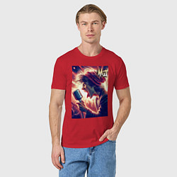 Футболка хлопковая мужская Mick Jagger is vocalist of the Rolling Stones, цвет: красный — фото 2