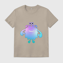 Мужская футболка Monster cartoon blue purple