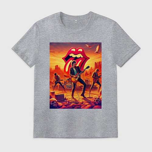 Мужская футболка Rolling Stones - outdoor performance / Меланж – фото 1