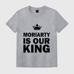 Футболка хлопковая мужская Moriarty is our king, цвет: меланж