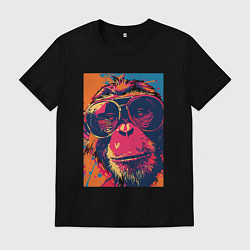 Мужская футболка Обезьяна в очках big pop art