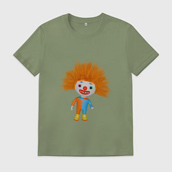 Футболка хлопковая мужская Рыжеволосый клоун, цвет: авокадо