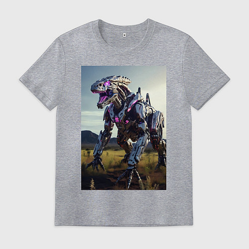 Мужская футболка Робот в стиле Horizon / Меланж – фото 1