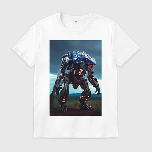 Мужская футболка Робот в стиле Horizon / Белый – фото 1