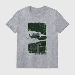 Мужская футболка Спорткар в гранж стиле