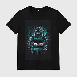 Футболка хлопковая мужская Админ хакер, цвет: черный