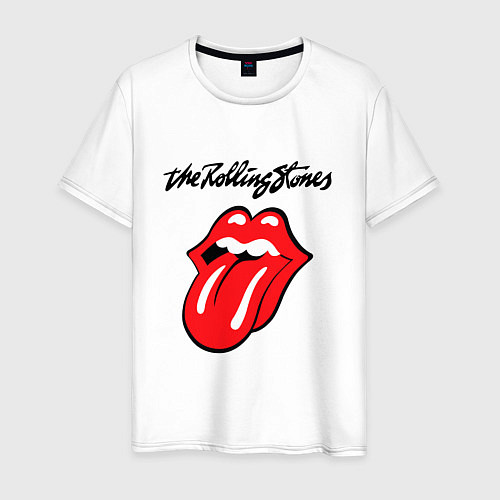 Мужская футболка Rolling Stones - logo / Белый – фото 1