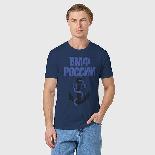 Мужская футболка ВМФ России / Тёмно-синий – фото 3