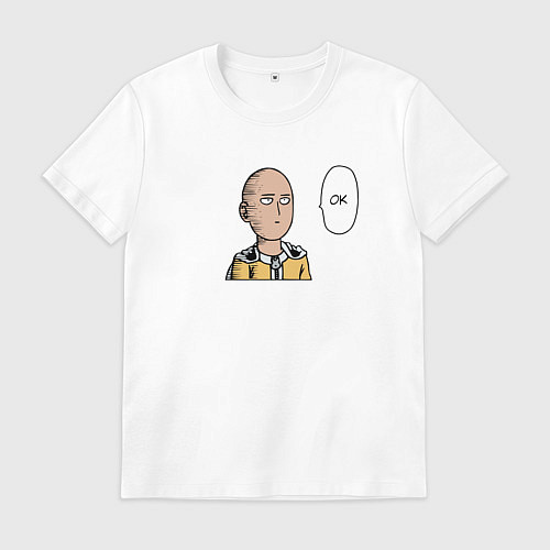 Мужская футболка Ванпанчмен ок / Белый – фото 1