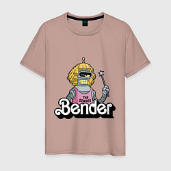 Футболка хлопковая мужская Gender Bender, цвет: пыльно-розовый
