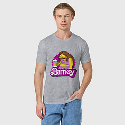Футболка хлопковая мужская Barney with beer, цвет: меланж — фото 2