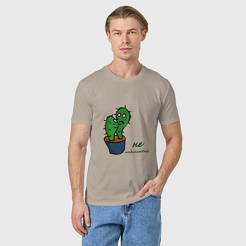 Мужская футболка Говорящие кактусы / Миндальный – фото 3