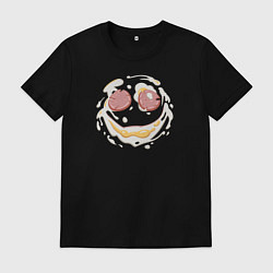 Мужская футболка Лакомый кусочек-яичница с улыбкой