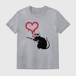 Мужская футболка Rat heart