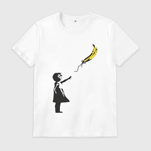 Мужская футболка Девочка и банан / Белый – фото 1