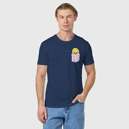 Мужская футболка BbokAri in pocket / Тёмно-синий – фото 3