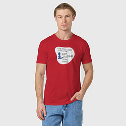 Футболка хлопковая мужская Low detailed bobr, цвет: красный — фото 2