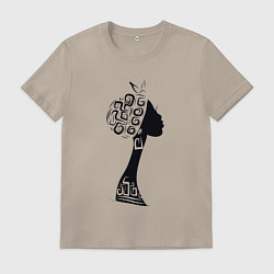 Мужская футболка Black woman