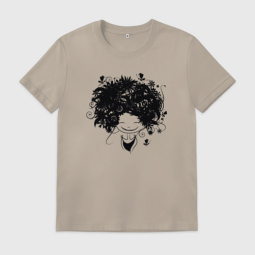 Мужская футболка Spring girl / Миндальный – фото 1