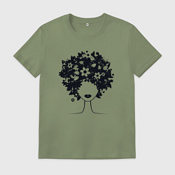 Мужская футболка Цветочная девушка