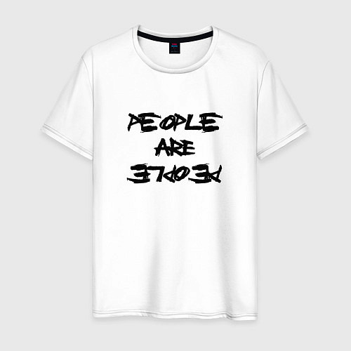 Мужская футболка Depeche Mode - people are people font / Белый – фото 1