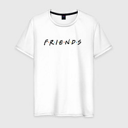 Футболка хлопковая мужская Friends, цвет: белый