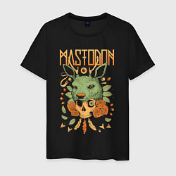 Футболка хлопковая мужская Mastodon - Skull, цвет: черный