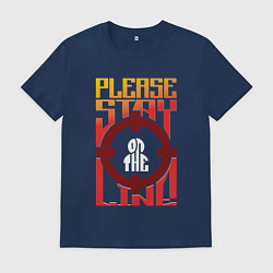 Мужская футболка Оставайтесь на линии