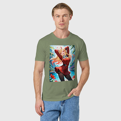 Мужская футболка Марин Китагава косплей 002 Darling in the Franxx / Авокадо – фото 3