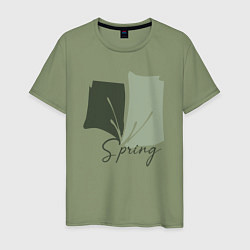 Футболка хлопковая мужская Spring, цвет: авокадо