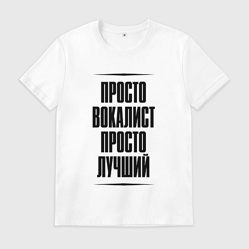 Мужская футболка Просто лучший вокалист / Белый – фото 1