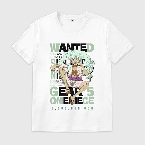 Мужская футболка One piece D Luffy wanted / Белый – фото 1