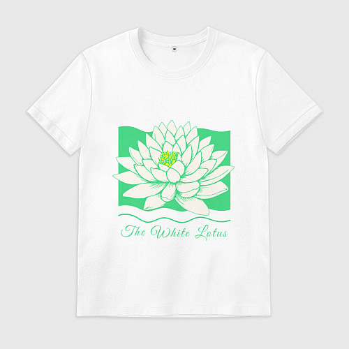 Мужская футболка The white lotus-green / Белый – фото 1