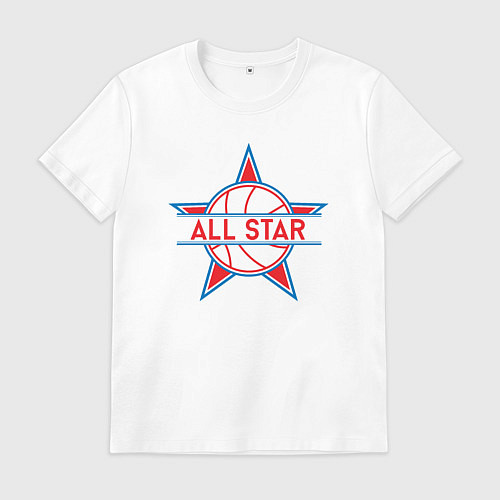 Мужская футболка All-star basketball / Белый – фото 1
