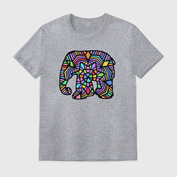 Мужская футболка Цветной слоник